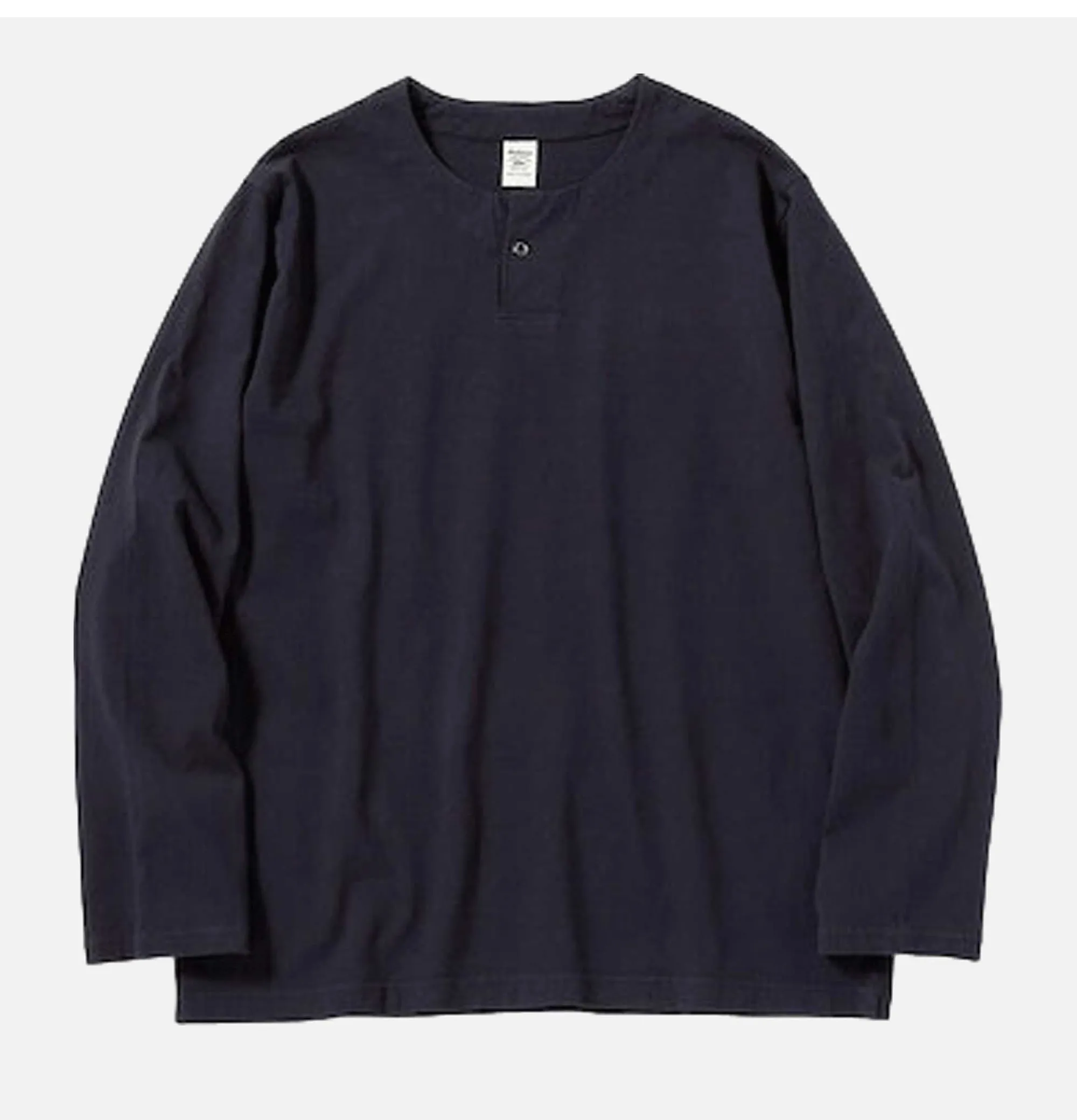 JACKMAN Henley Long Sleeve Tee Navy