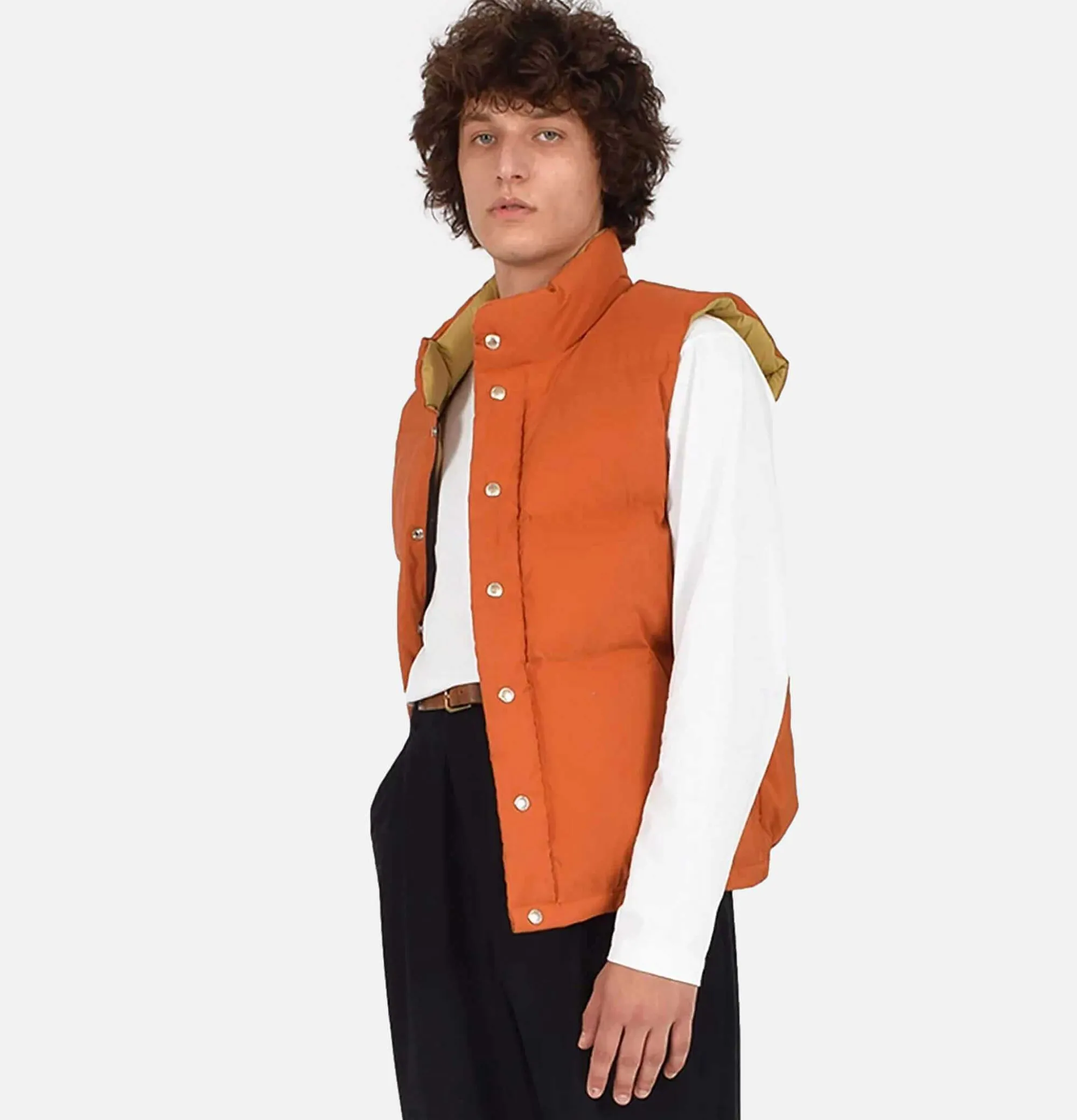 CRESCENT DOWN WORKS Italian Down Vest Rust