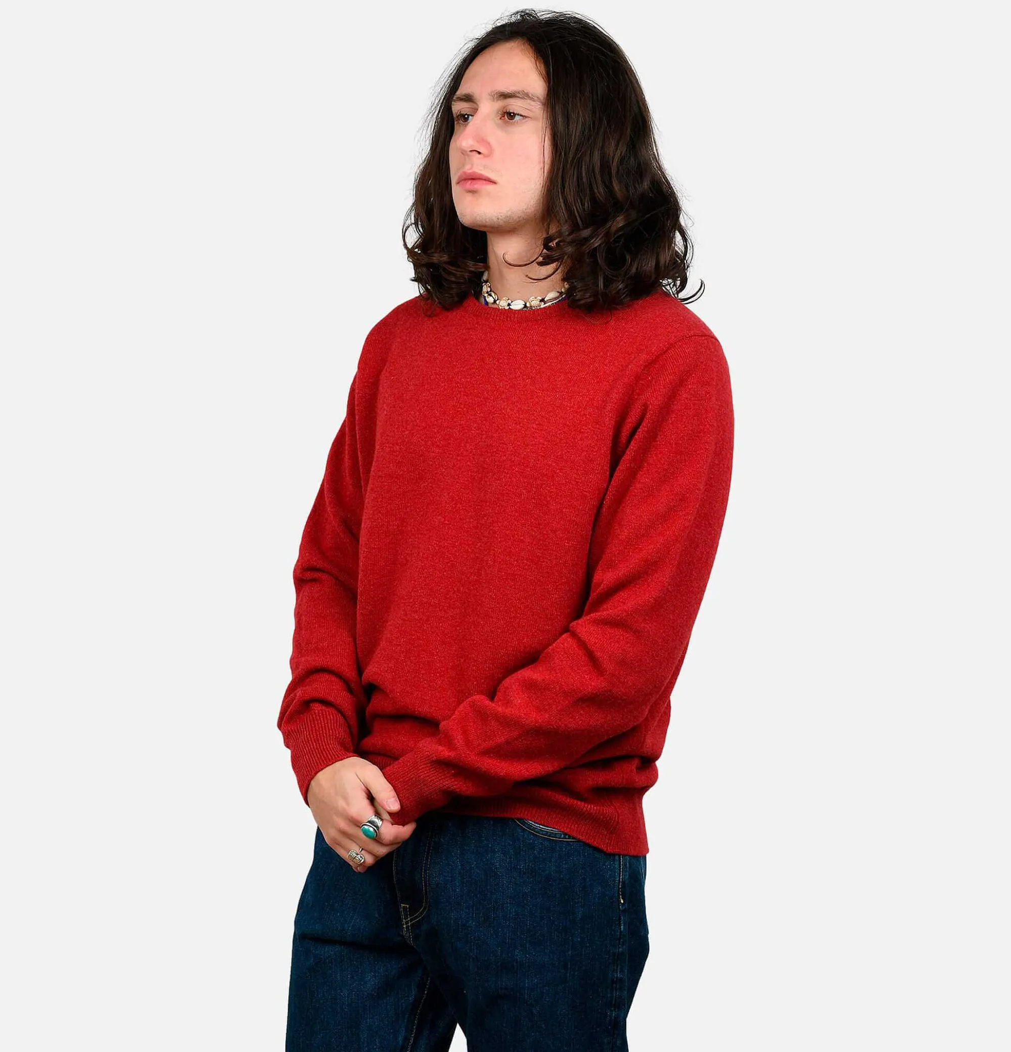 WILLIAM LOCKIE Round Neck Pullover Poppy Mix