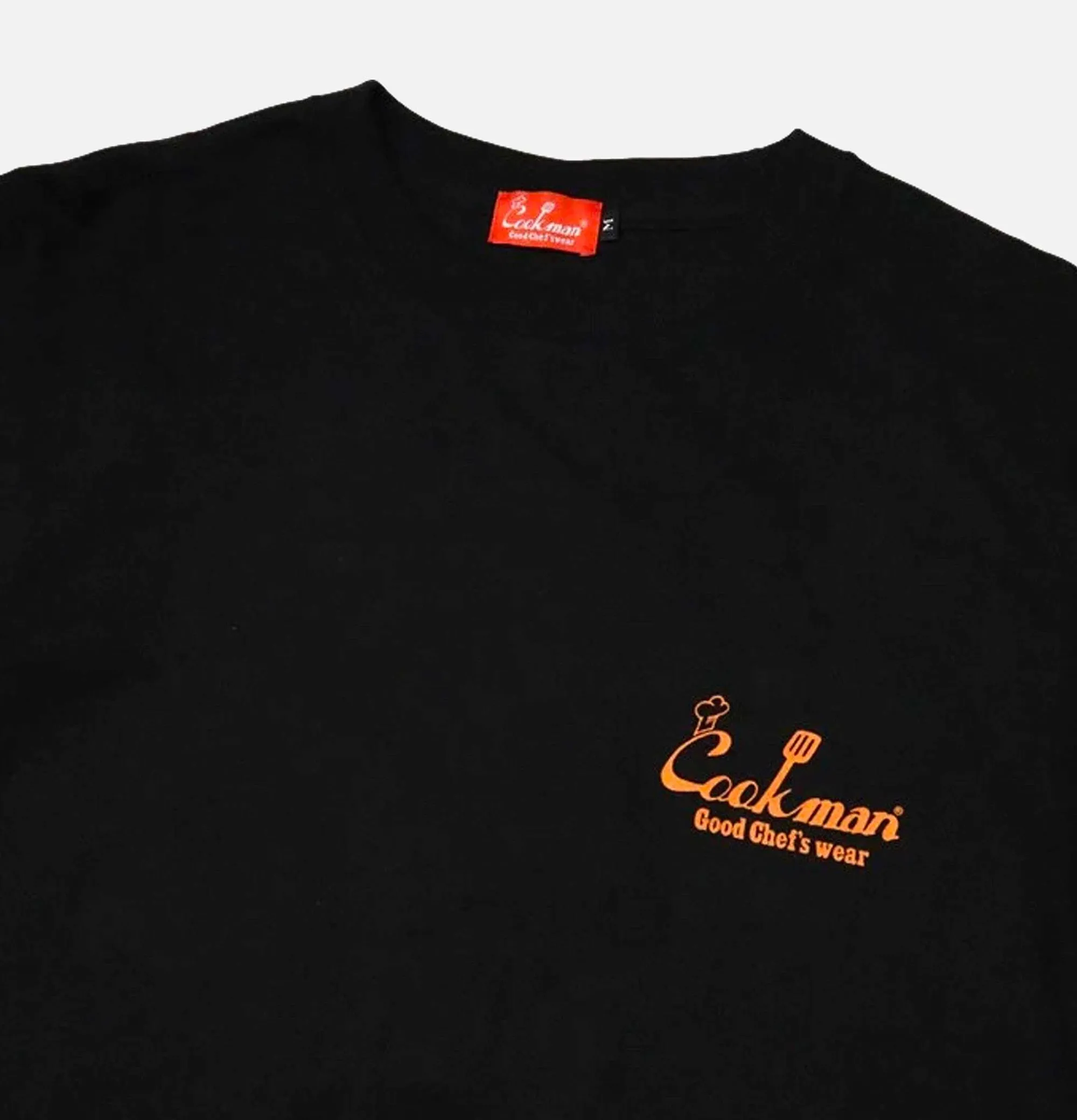 COOKMAN Tee Shirt Long Sleeve Pizza Black