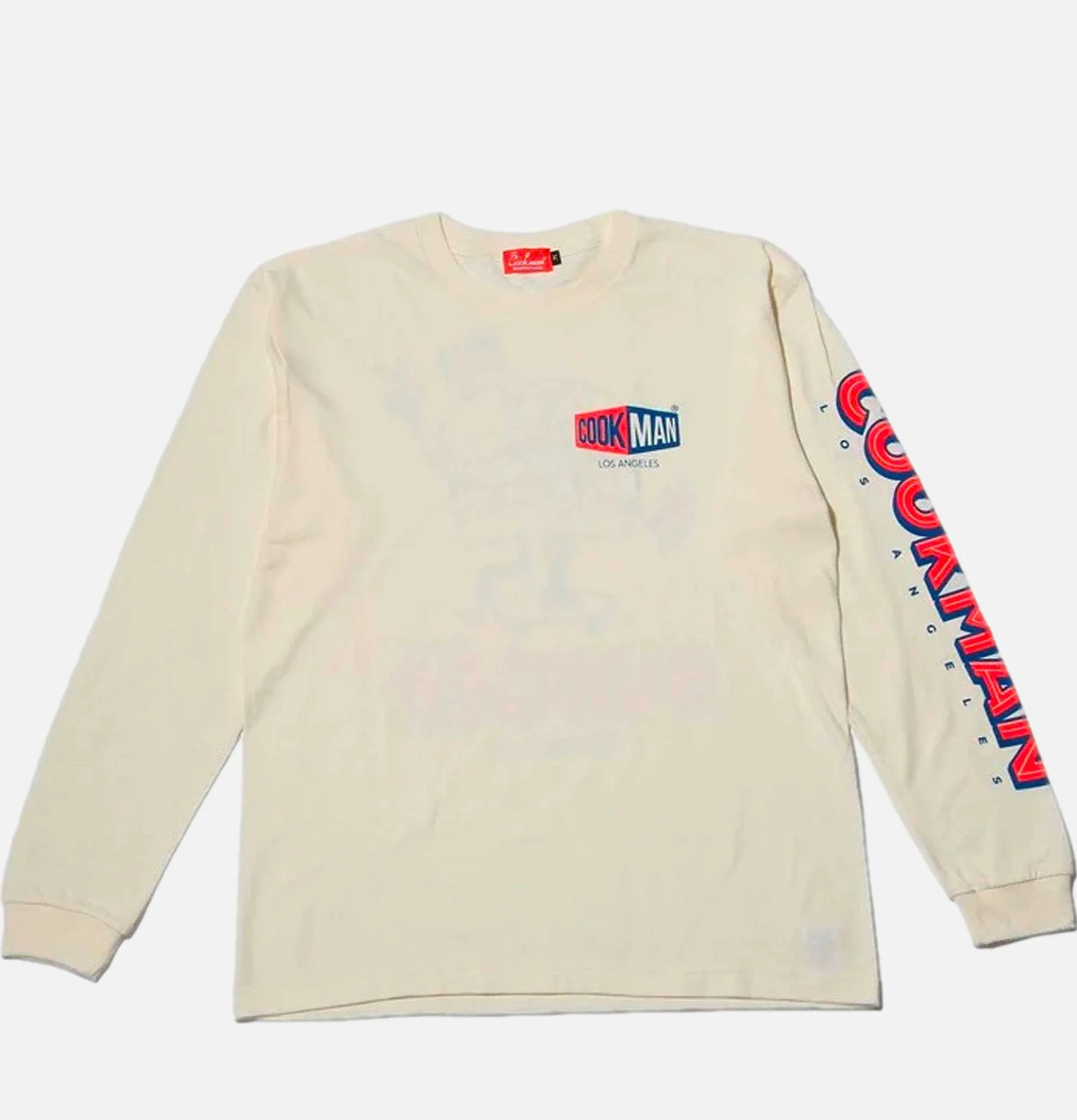 COOKMAN Beige Long Sleeve Skating Tee Shirt