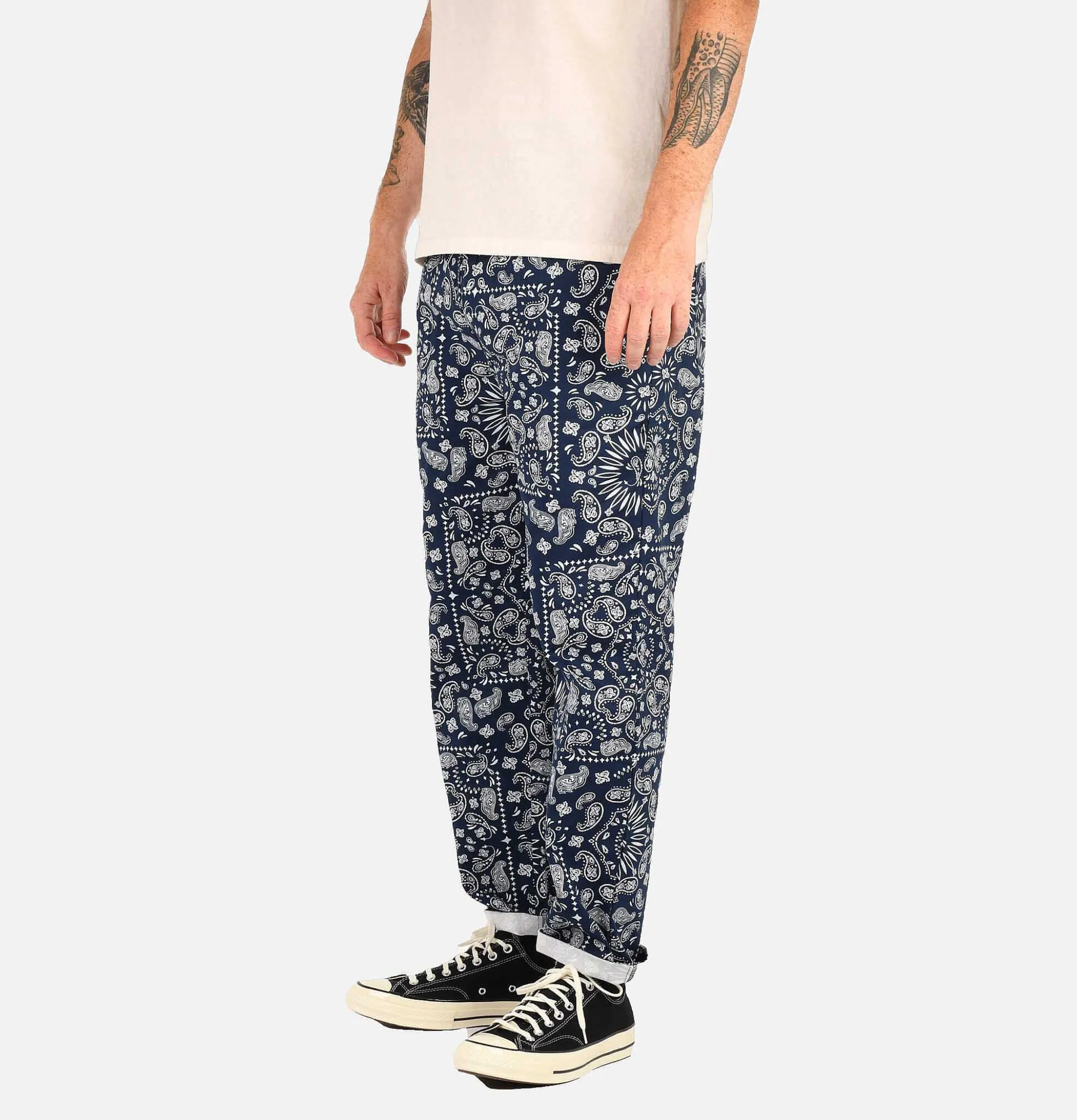 COOKMAN Chef Pant Paisley Navy