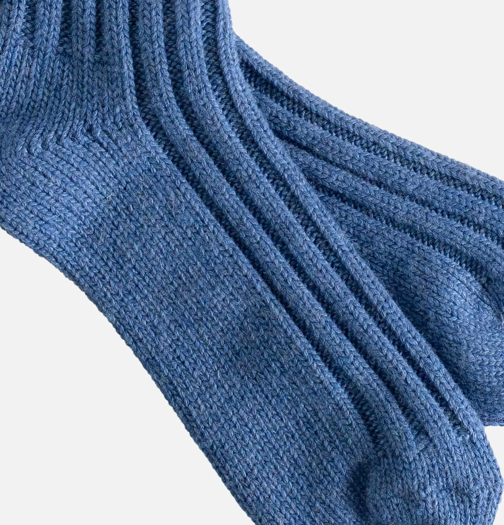 Men THUNDERS LOVE Solid Wool Socks Light Blue