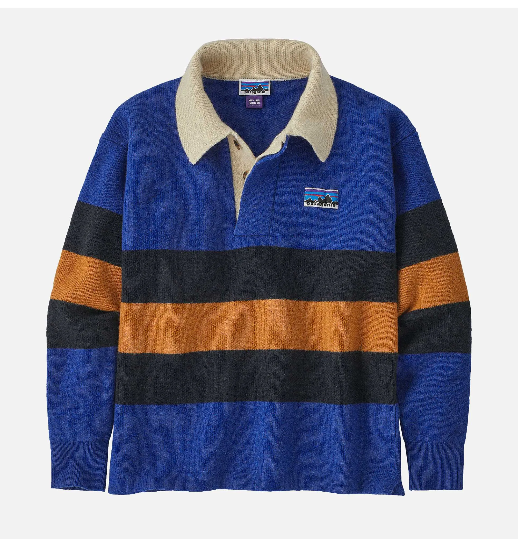 PATAGONIA Rugby Wool Sweater Cobalt Blue
