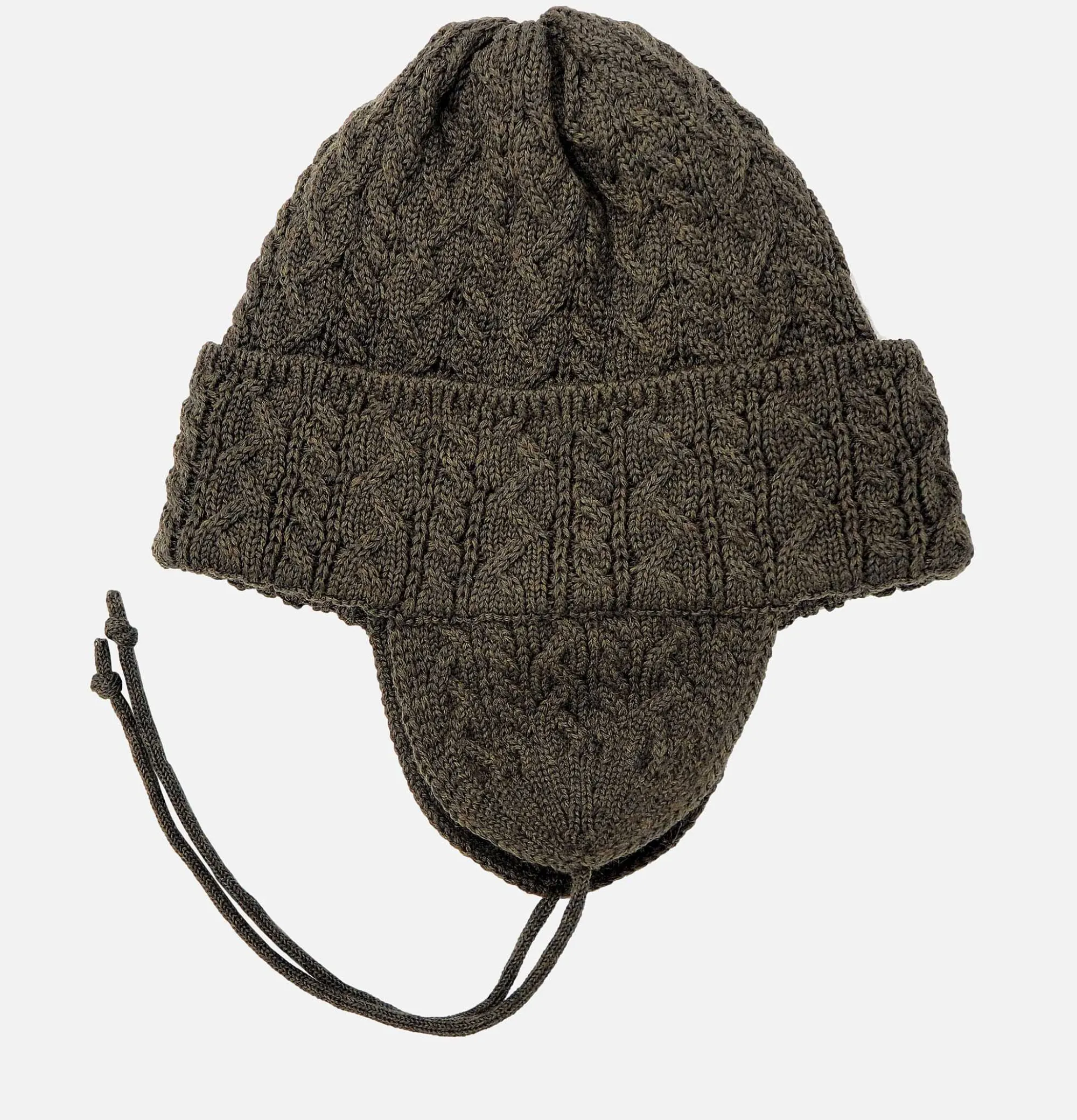 FOUND FEATHER Elias Knit Flightcap Olive