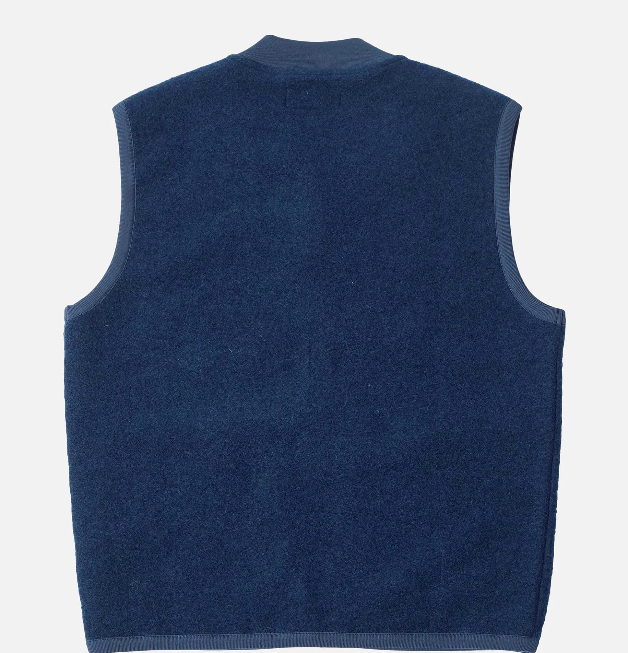UNIVERSAL WORKS Zip Waistcoat Wool Indigo