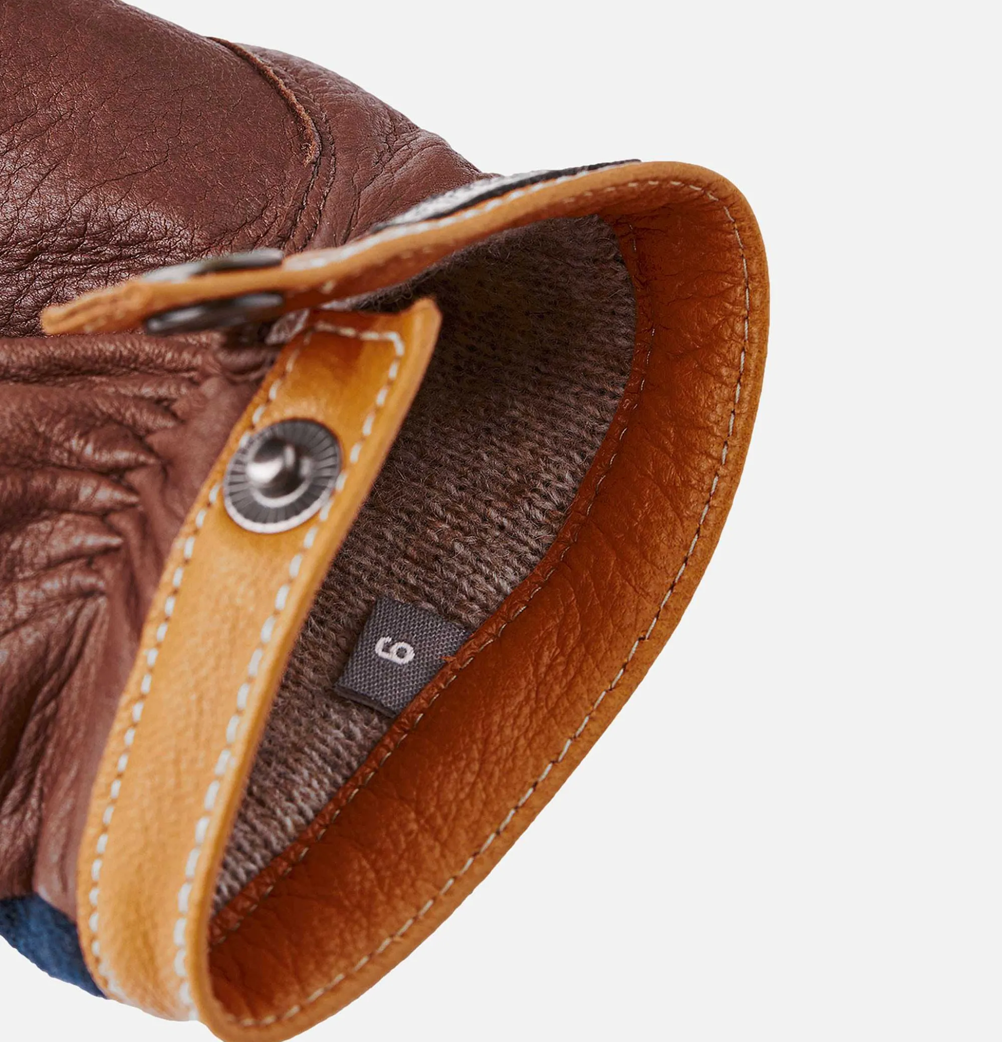 HESTRA Gants Deerskin Wool Tricot Navy