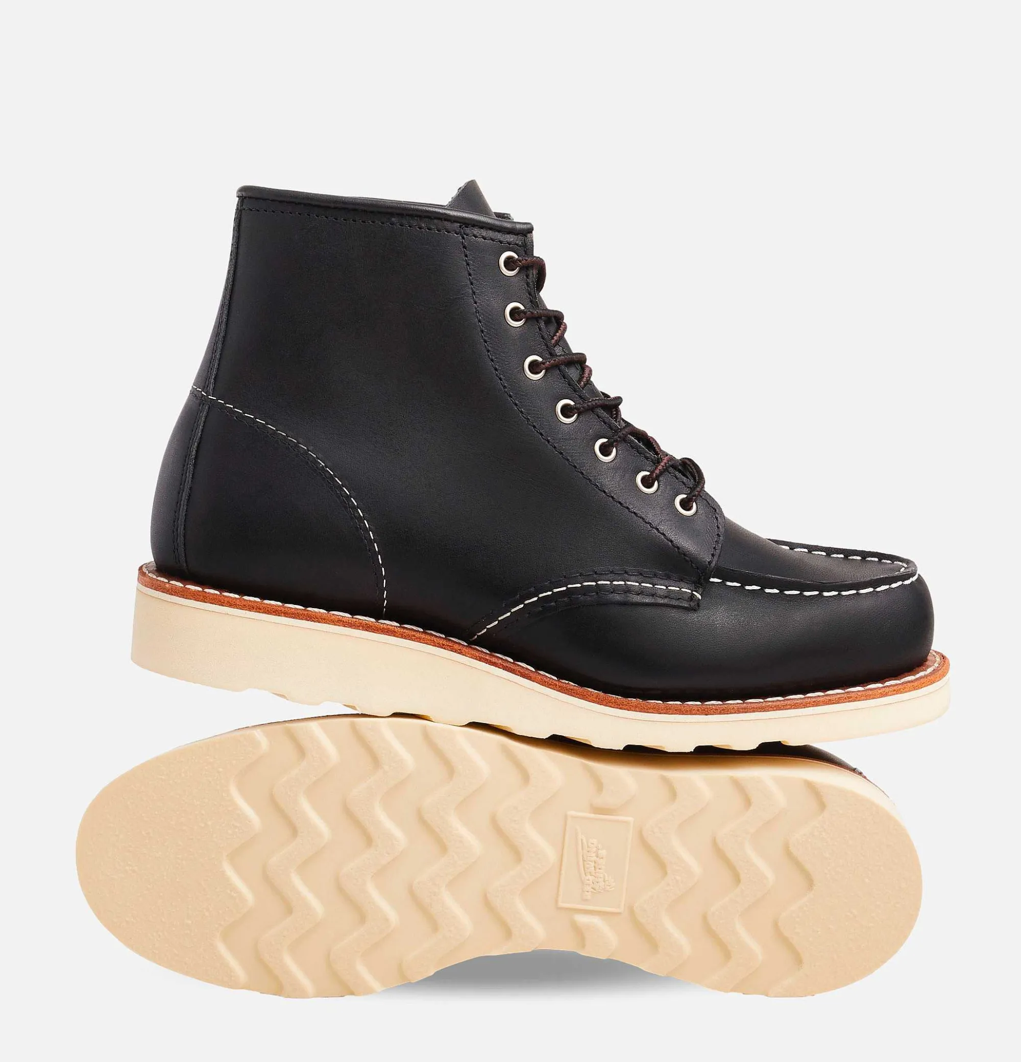 Women RED WING SHOES WOMEN 3373 - Womens Moc Toe Black Boundary