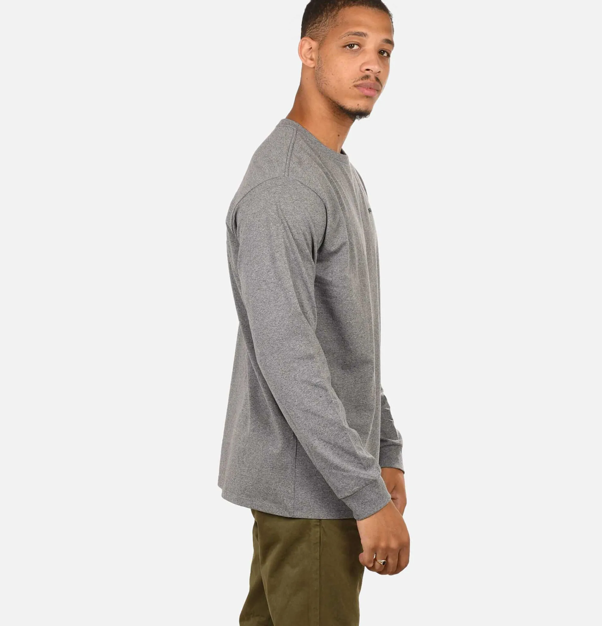 PATAGONIA P6 Logo Ls T-Shirt Grey