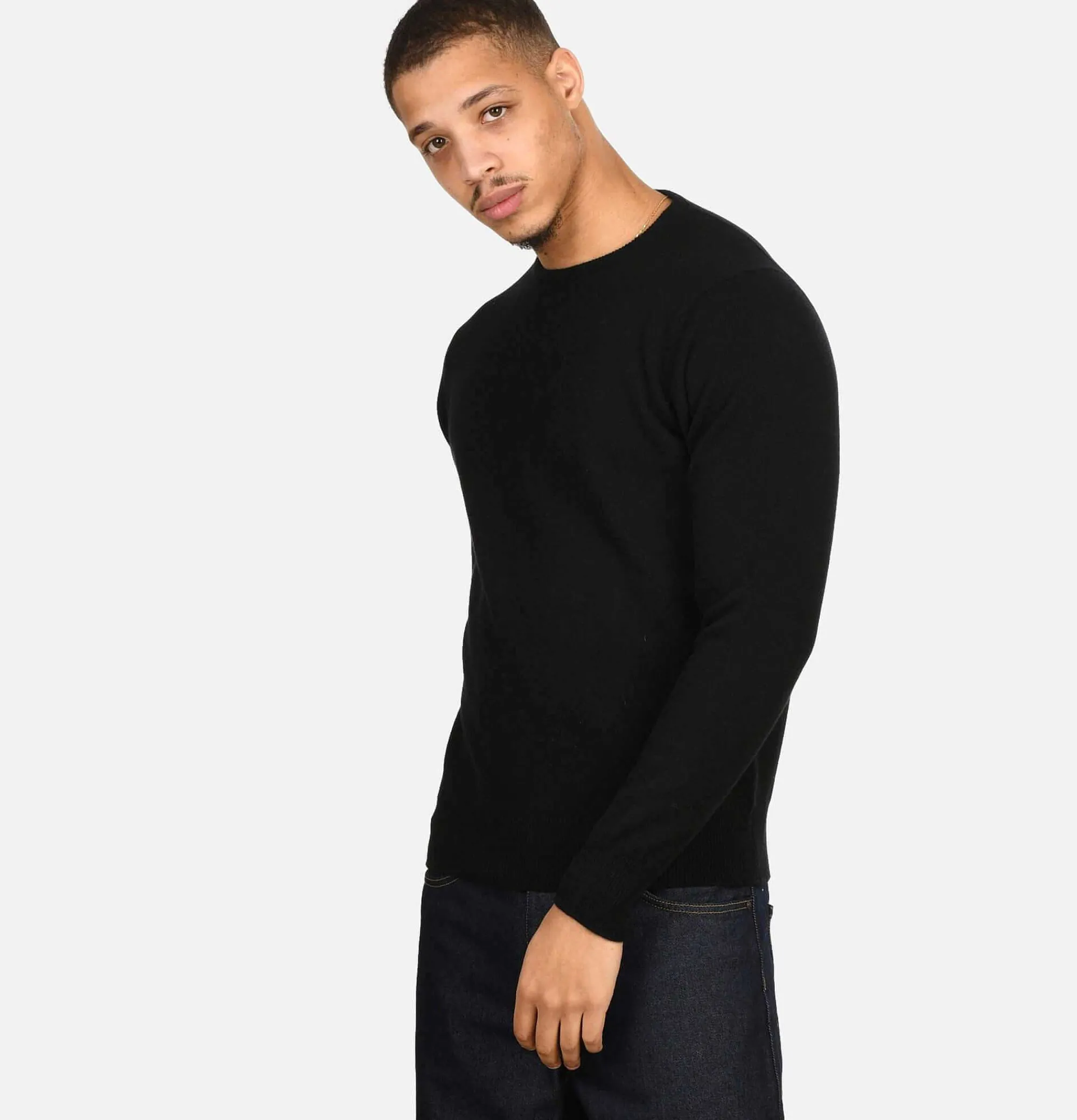 WILLIAM LOCKIE Round Neck Pullover Black