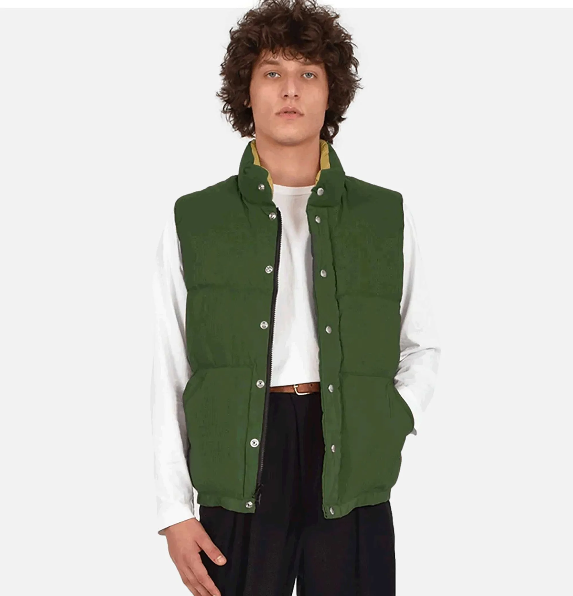 CRESCENT DOWN WORKS Italian Down Vest Olive