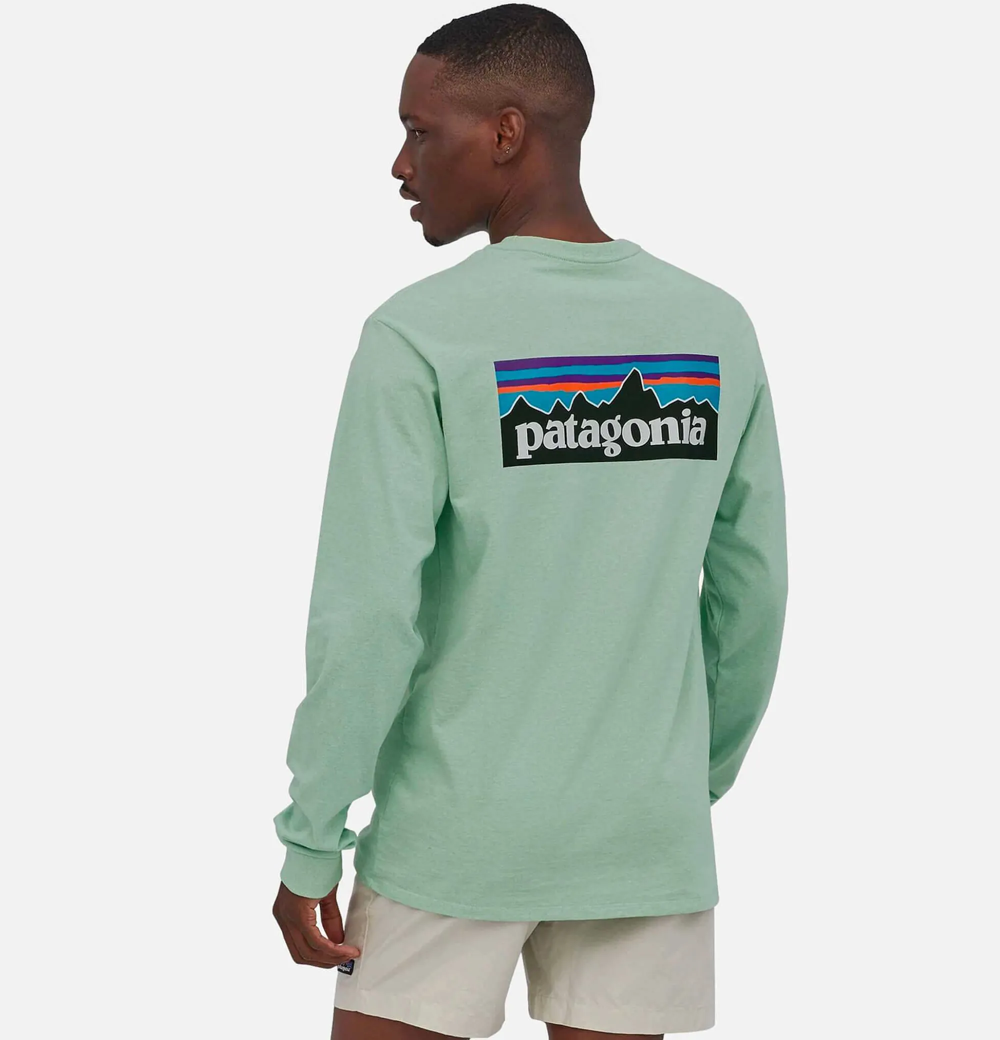 PATAGONIA P6 Logo Ls Teal Green
