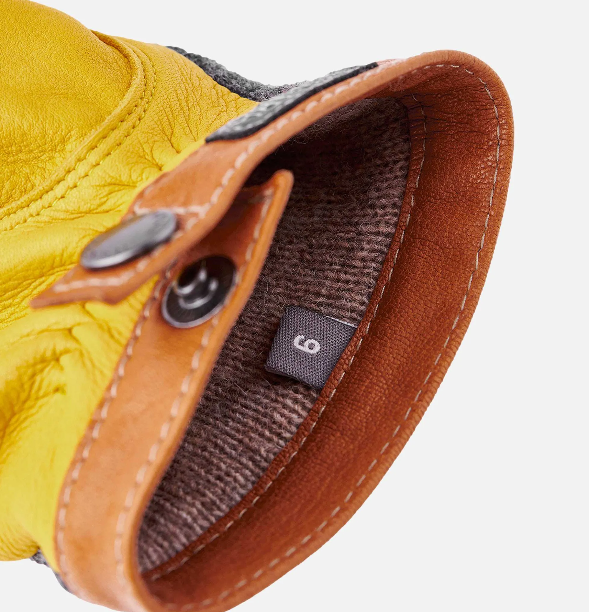 HESTRA Gants Deerskin Wool Tricot Charcoal