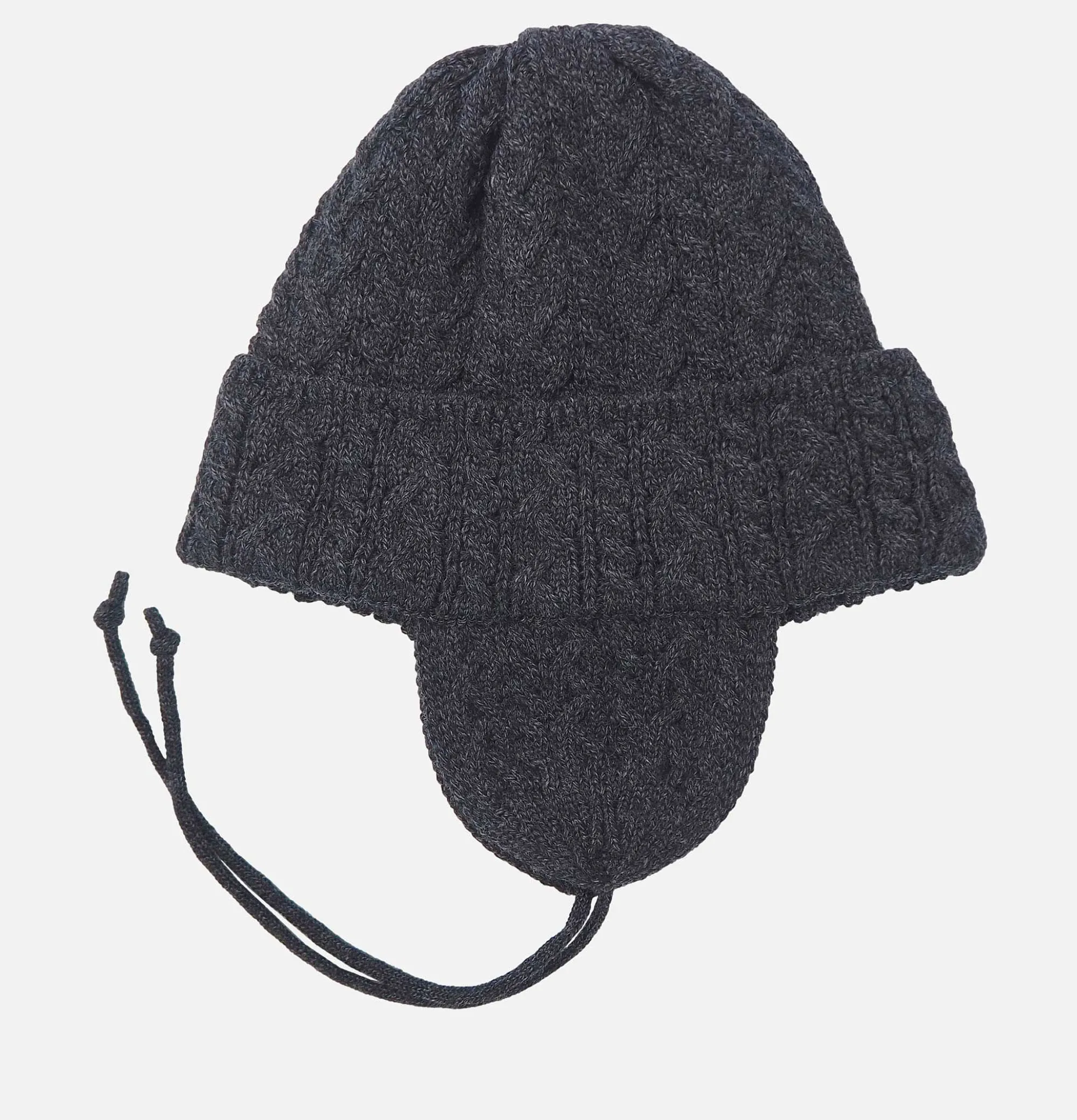 FOUND FEATHER Elias Knit Flightcap Charcoal