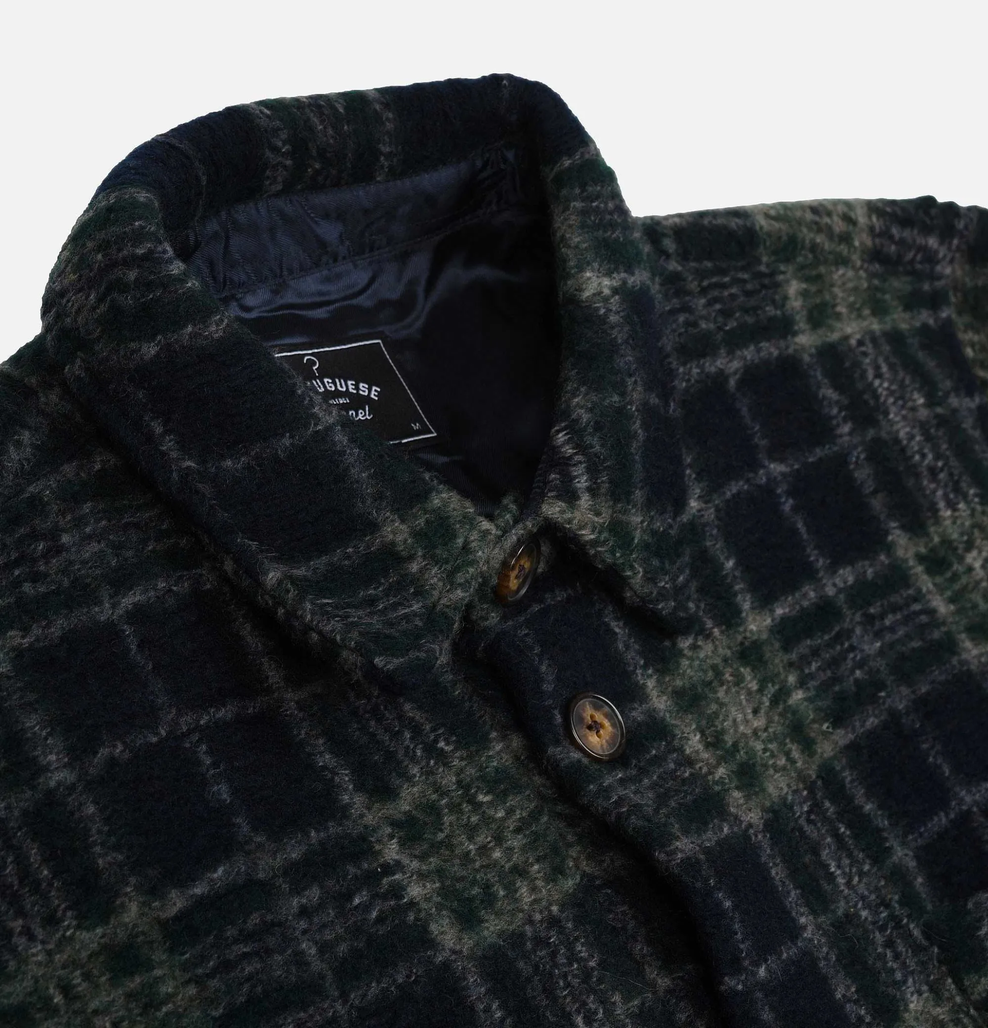 PORTUGUESE FLANNEL Pic Green Overshirt