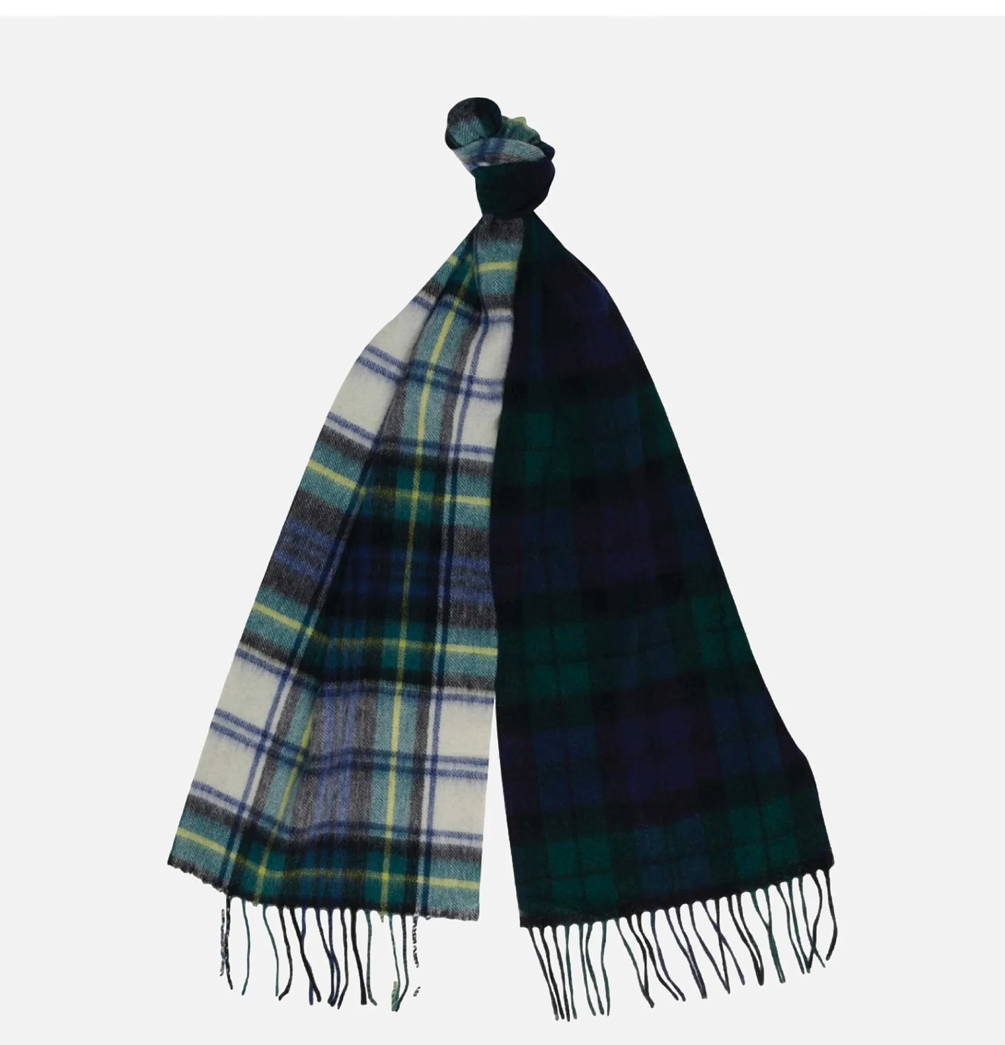 Men BARBOUR Teviot Scarf Black Gordon