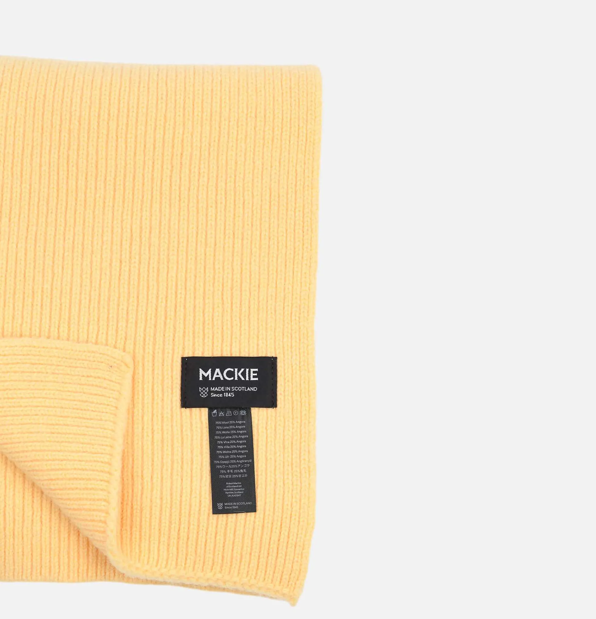 ROBERT MACKIE Barra Geelongora Scarf Lemon