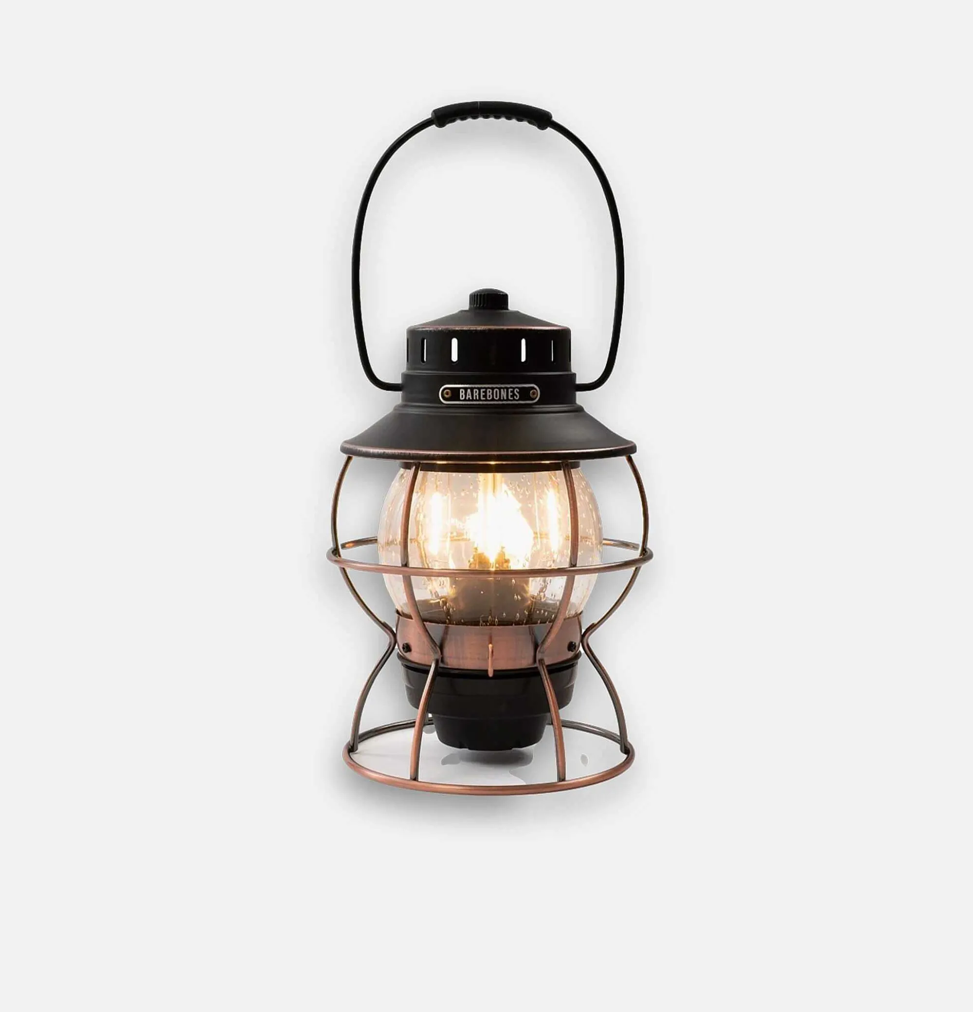 BAREBONES Railroad Lantern Bronze Usb