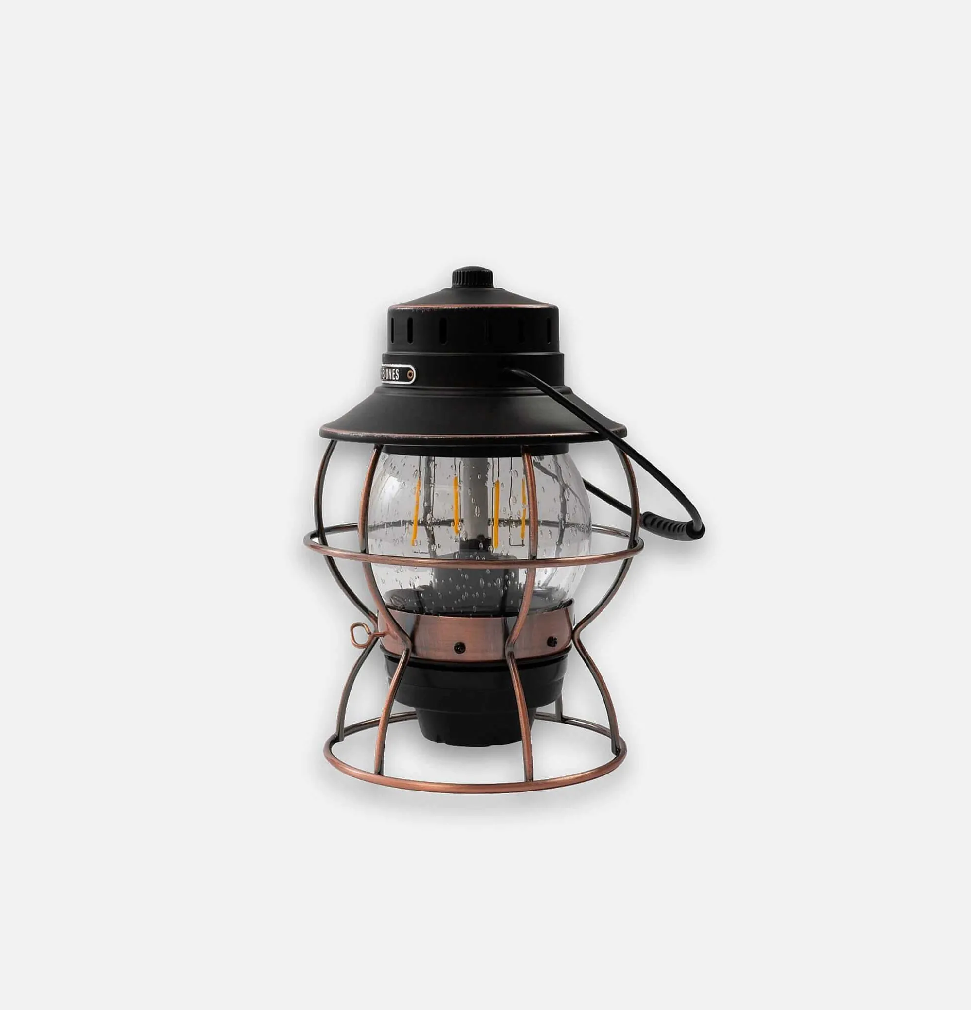 BAREBONES Railroad Lantern Bronze Usb