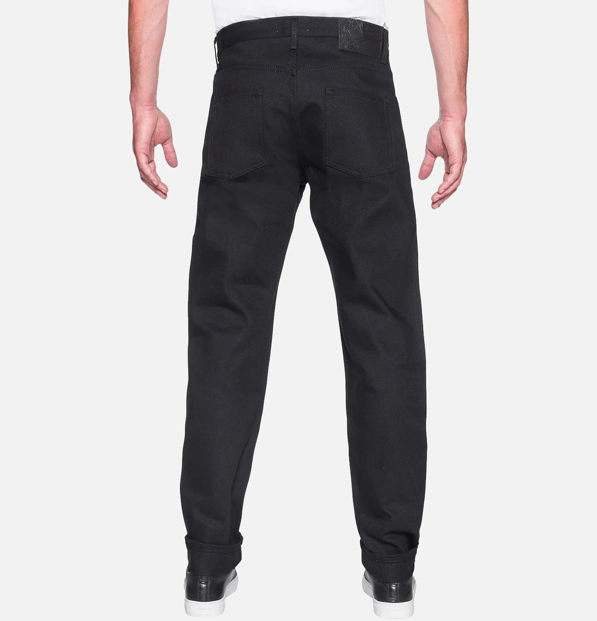 NAKED & FAMOUS Easy Guy Solid Black Selvedge