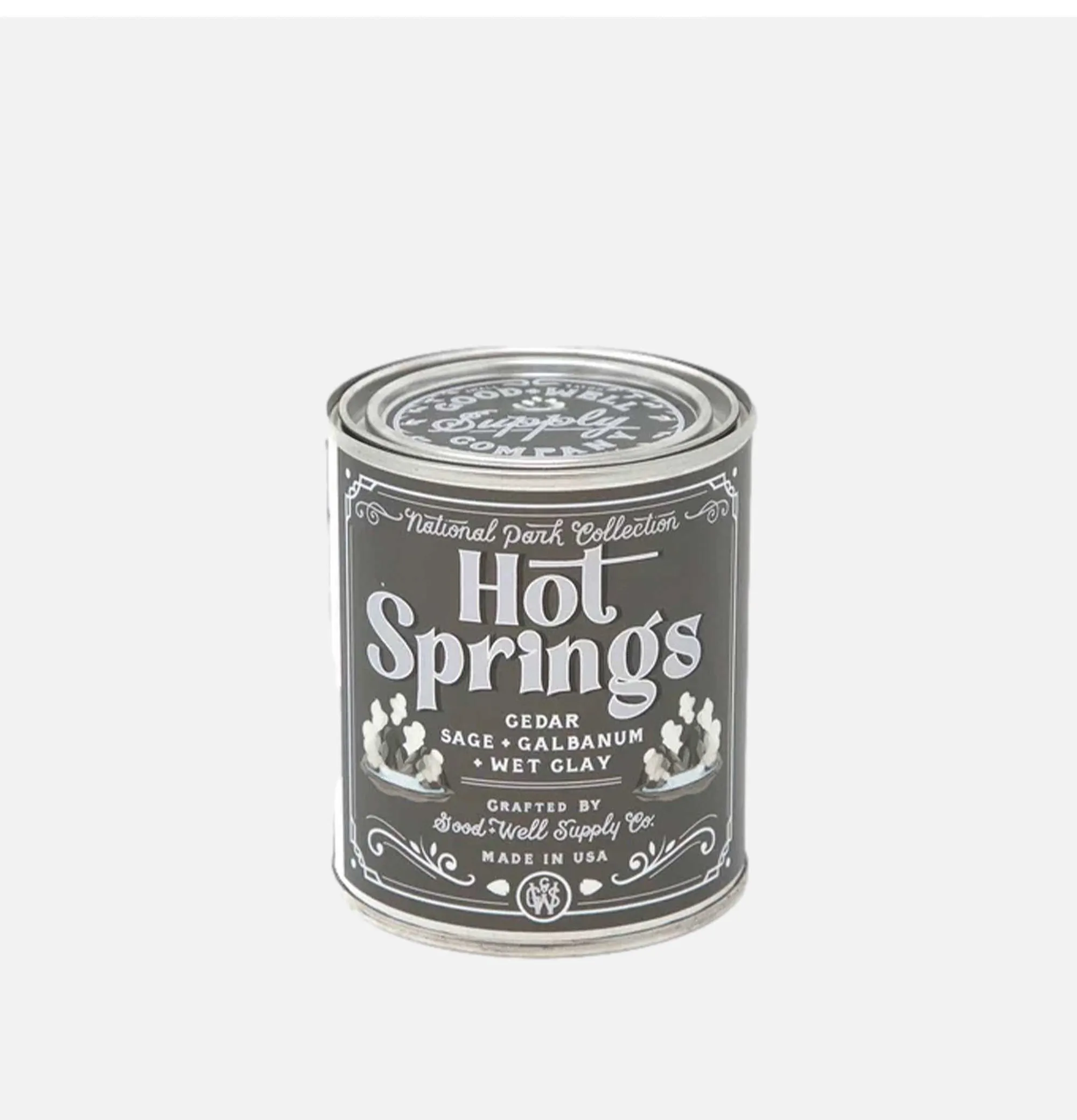 GOOD & WELL SUPPLY CO 8Oz Candle Hot Springs