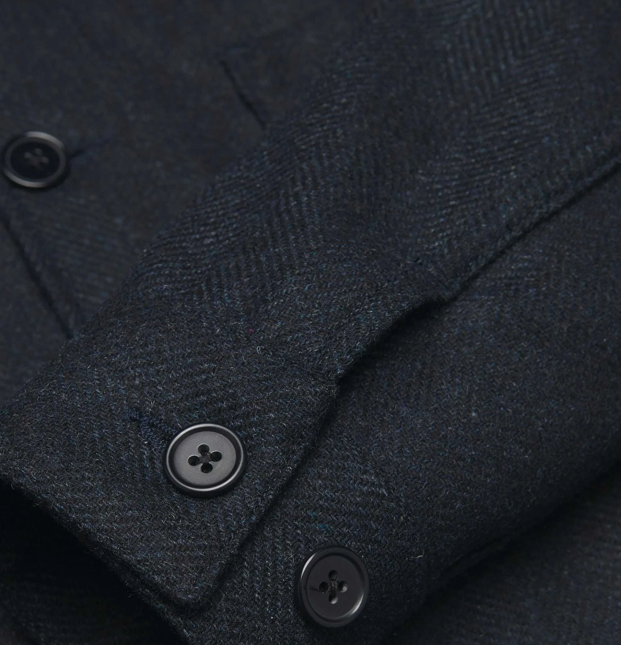 PORTUGUESE FLANNEL Labura Herring Navy Jacket