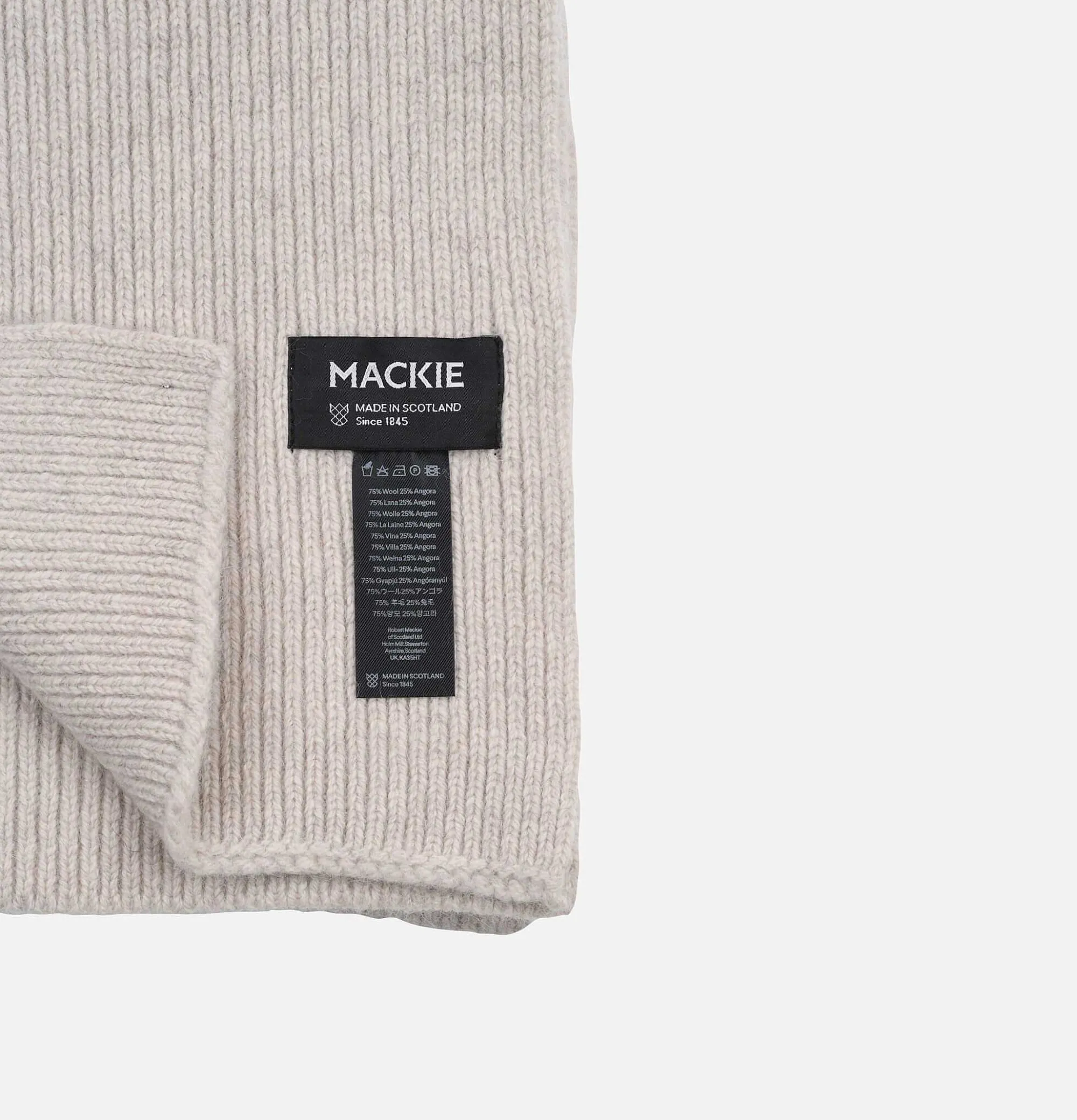 Men ROBERT MACKIE Barra Geelongora Scarf Natural