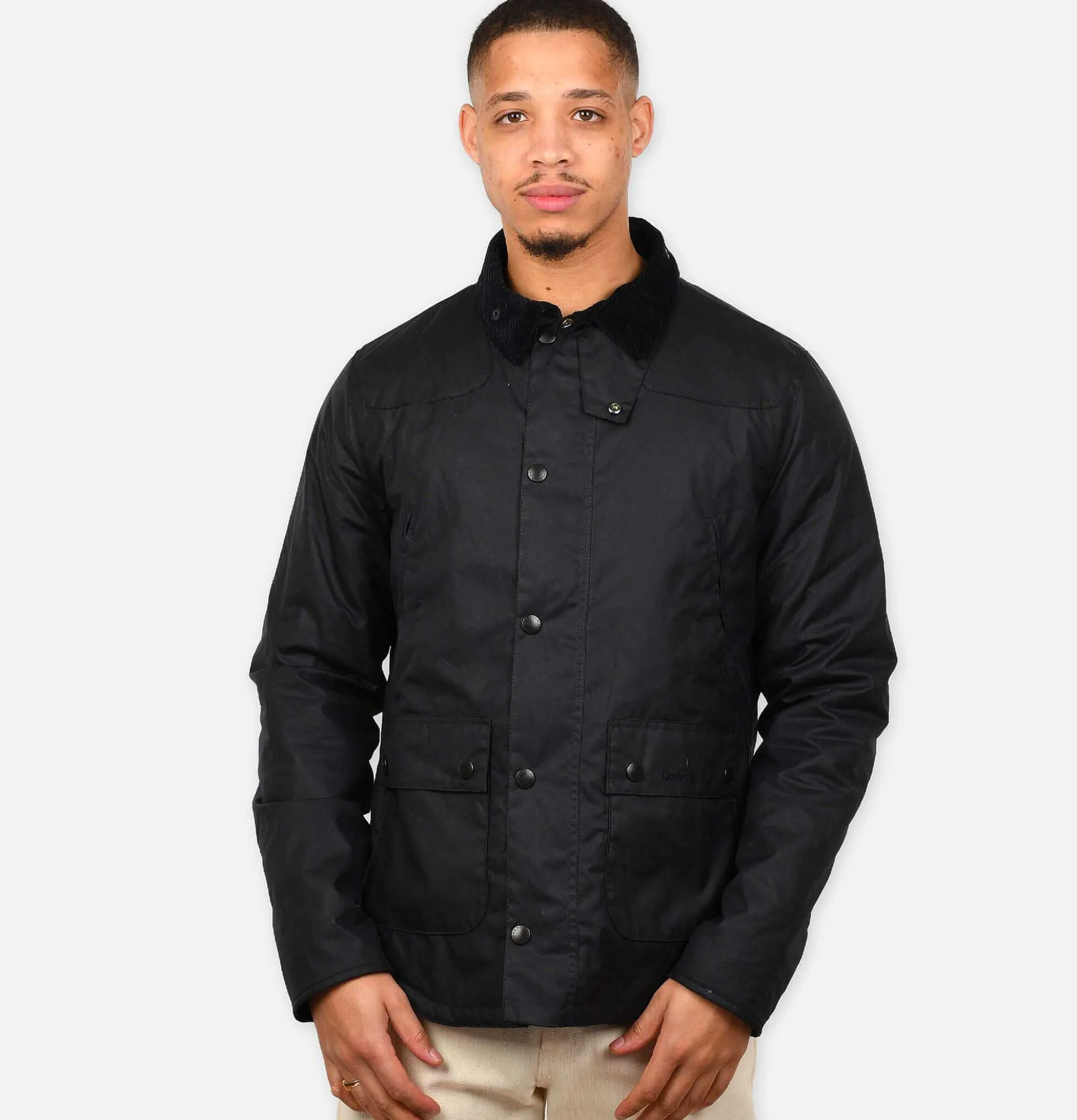BARBOUR Reelin Wax Jacket Navy