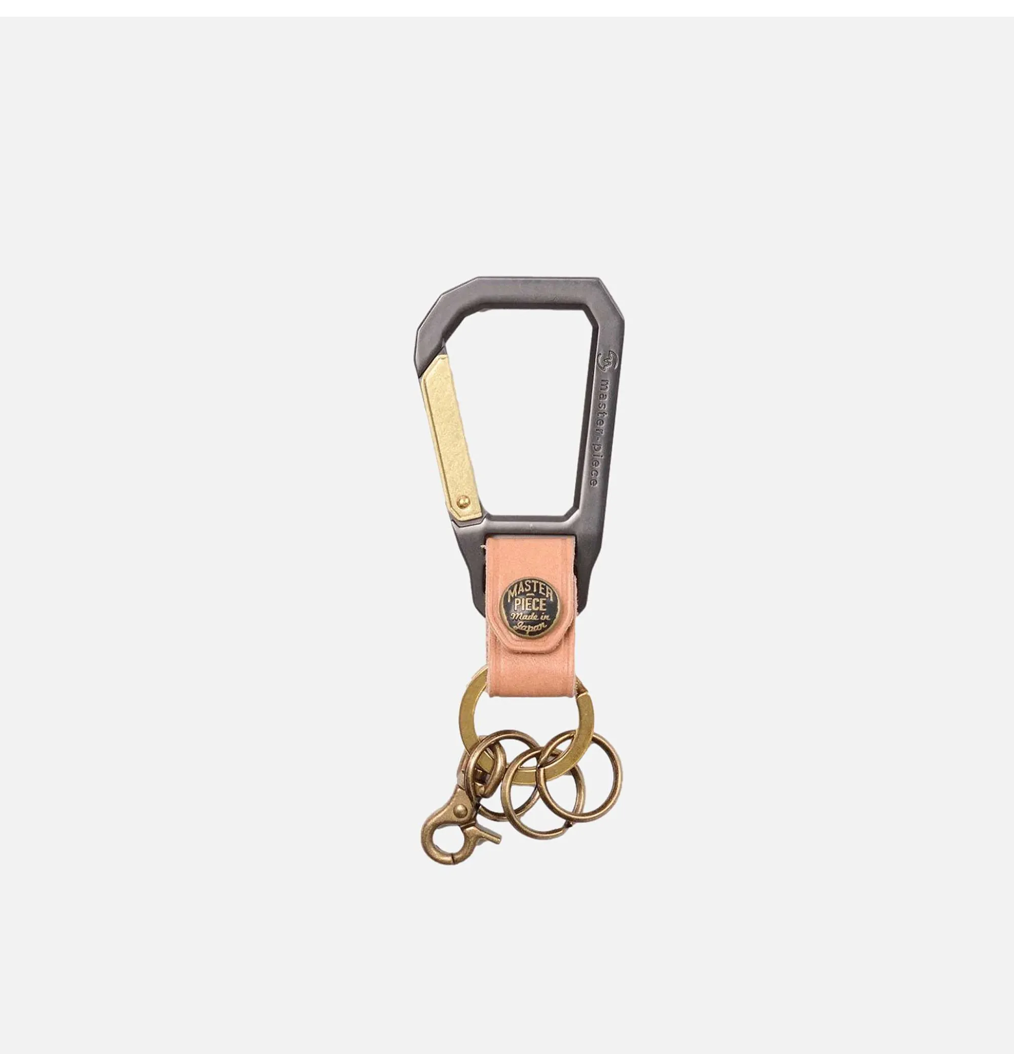 MASTER-PIECE Carabiner Key Ring Beige