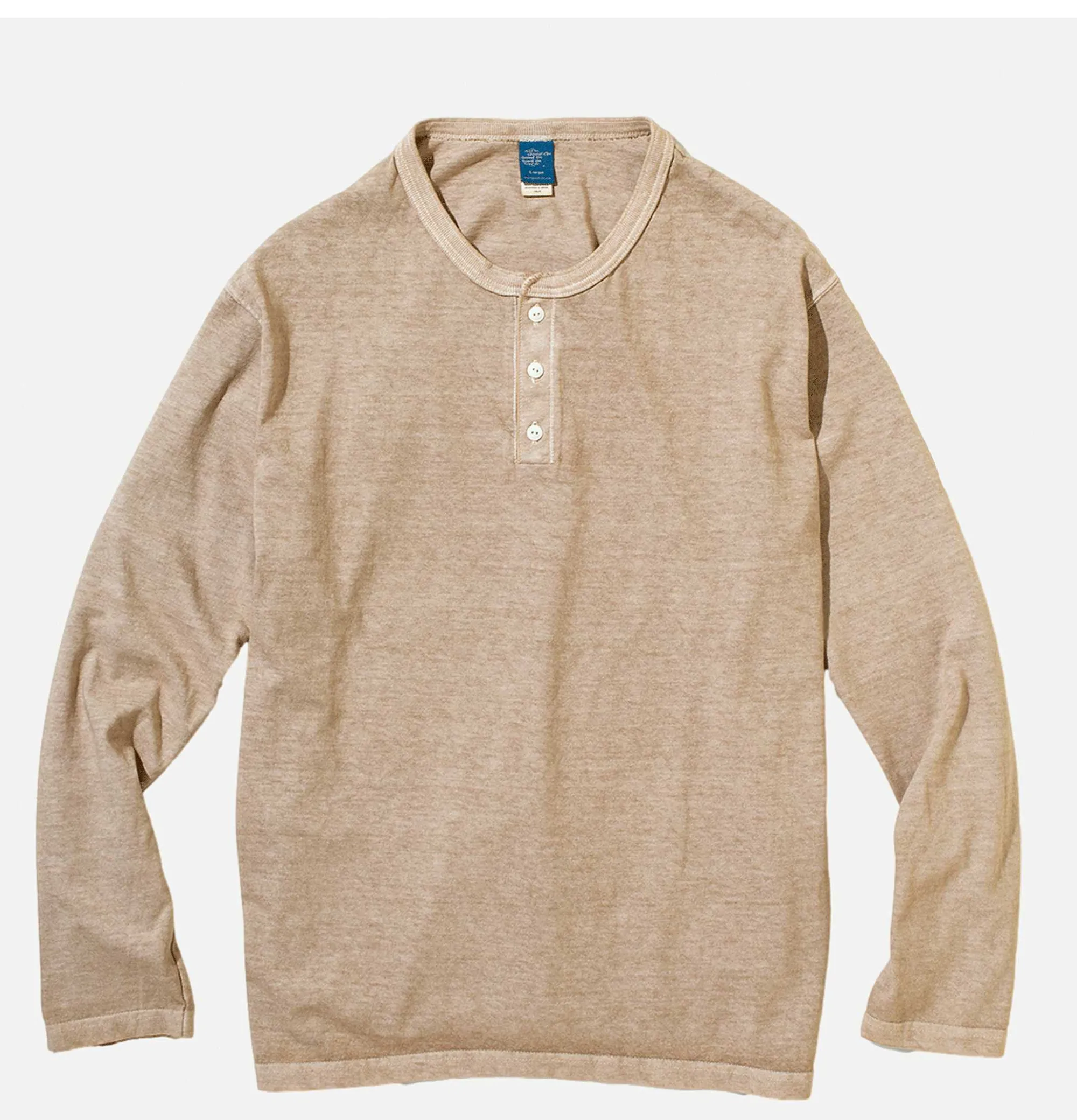 GOOD ON Ls Henley Tee Latte