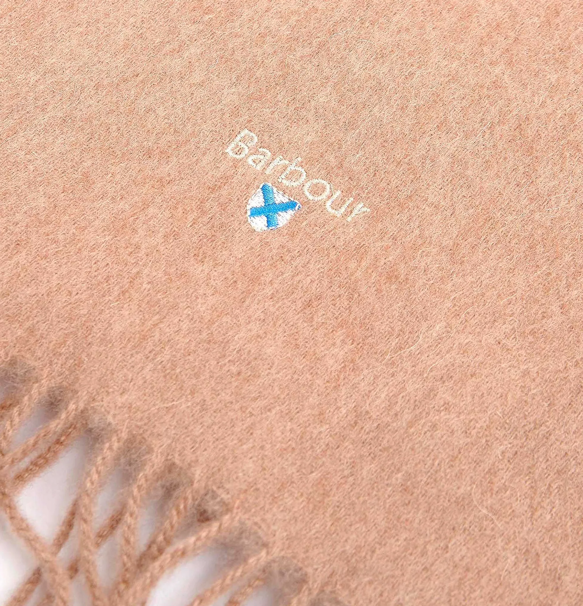 BARBOUR Plain Lambswool Scarf Lt Brown