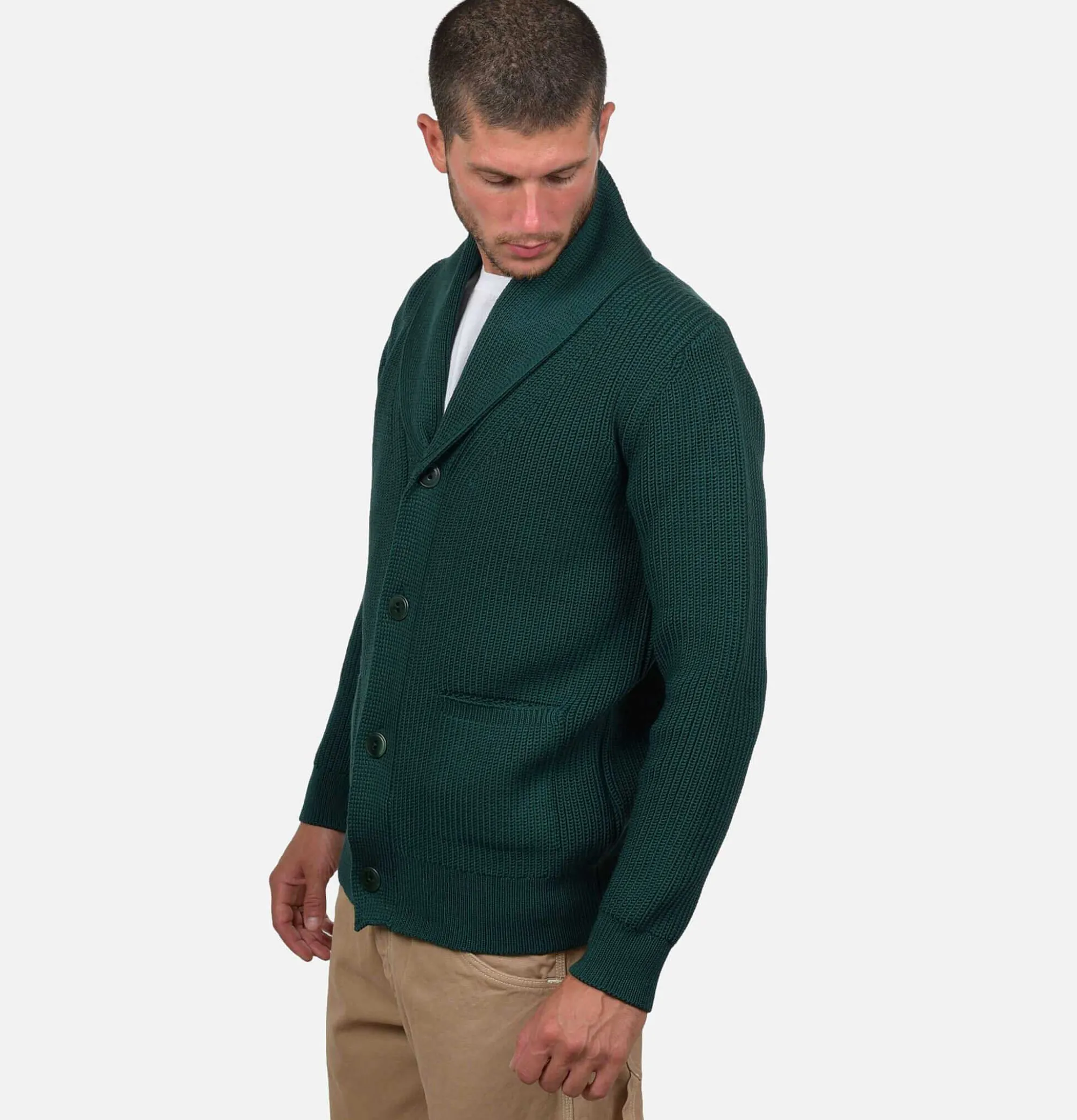 NITTO KNITWEAR Cardigan Vasken Forrest Green