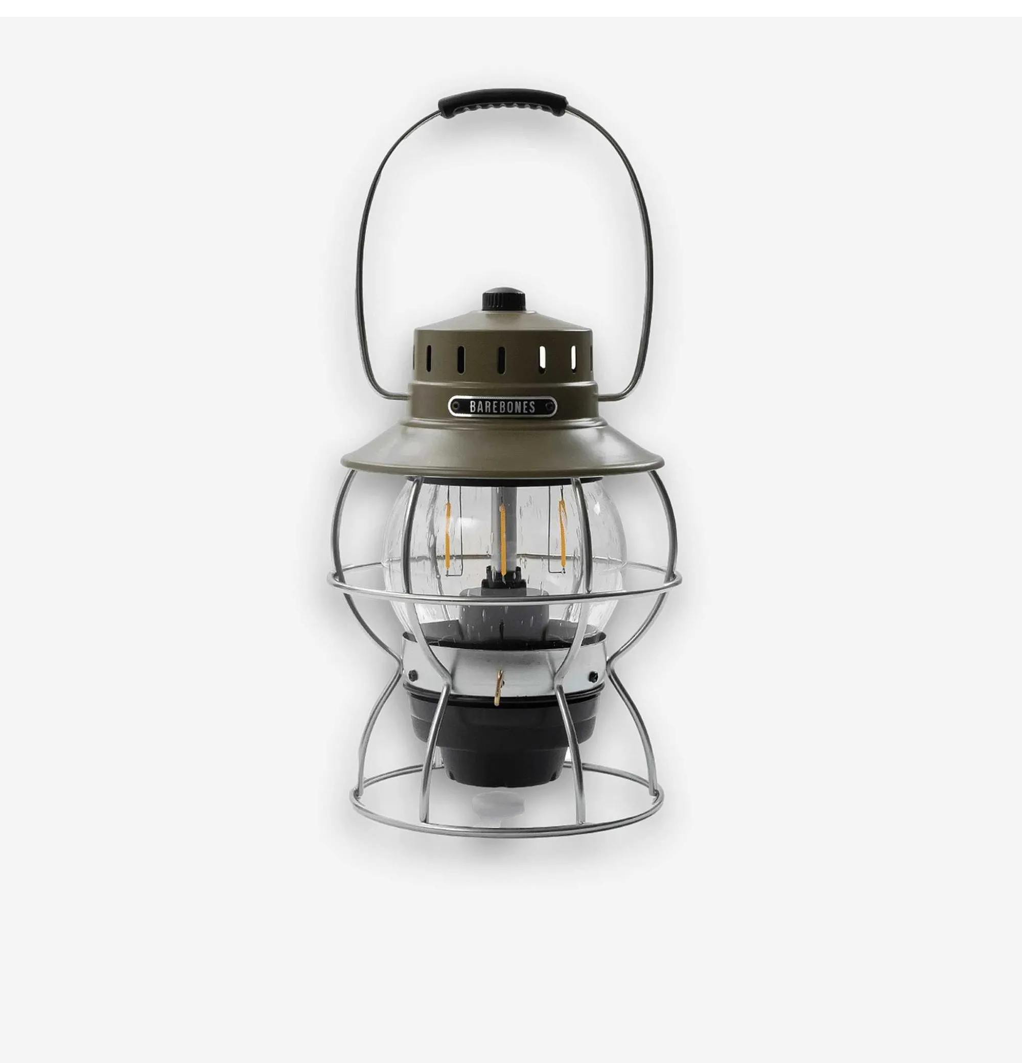 BAREBONES Railroad Lantern Olive Usb